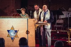 Reading of the Torah Portion during a Shabbat Service at Son of David Congregation Reading of the Torah Portion during a Shabbat Service at Son of David Congregation